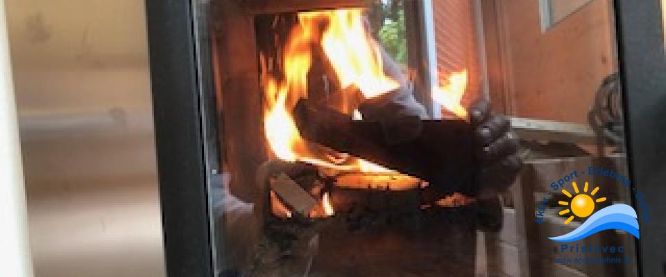 Wellness Sauna mit Feuerofen Tiny Home 